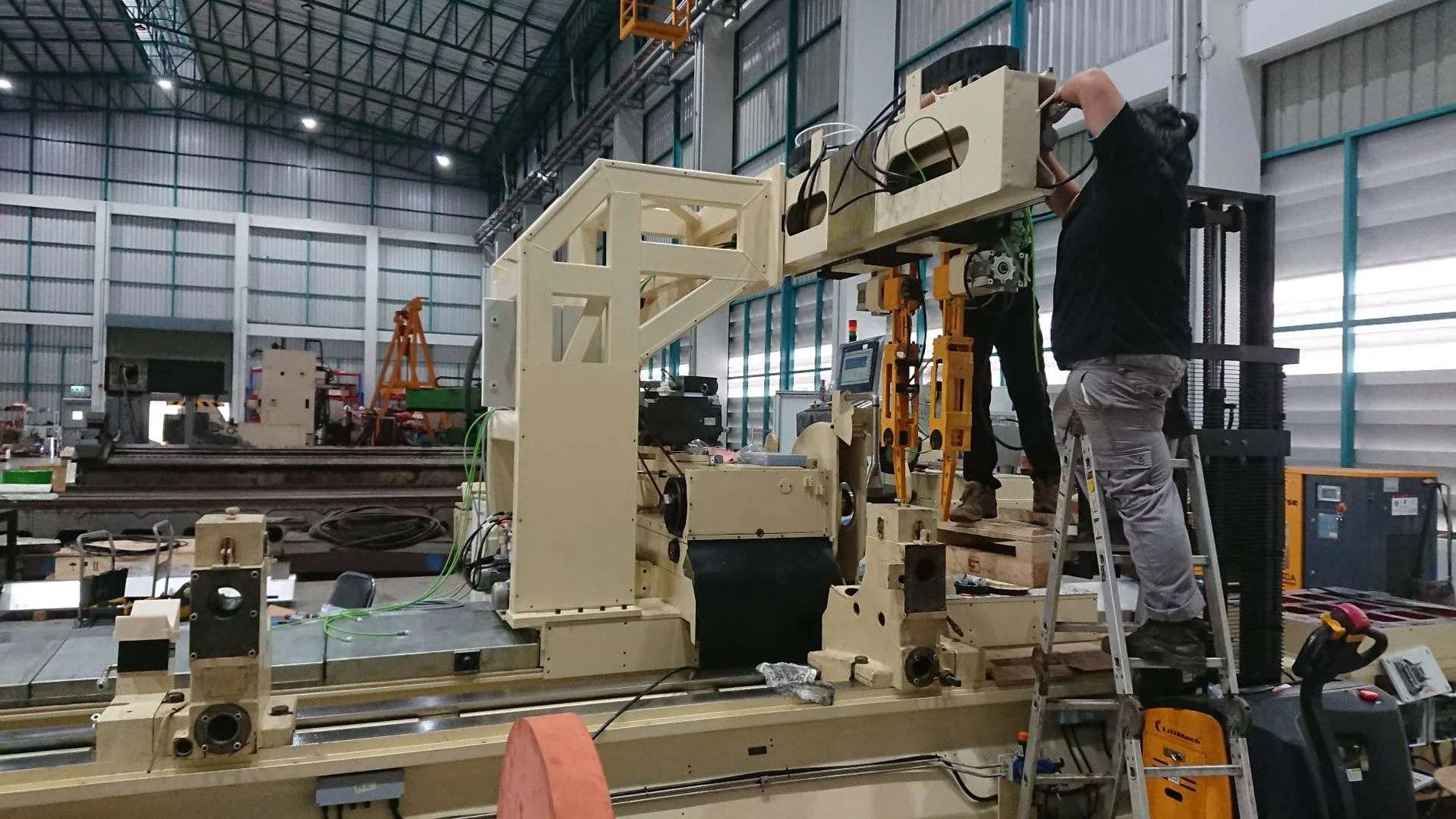 Machine rebuilding at a workshop